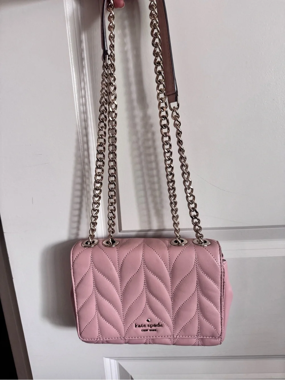 kate spade Pink Quilted Leather Chain Crossbody